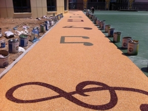 透水胶粘石地坪